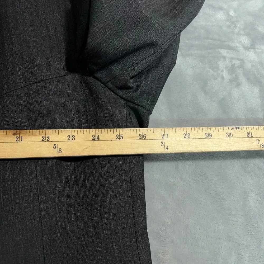 Armani‎ Collezioni Suit Jacket Mens 56L Dark Gray 3 Button Blazer Italy Wool